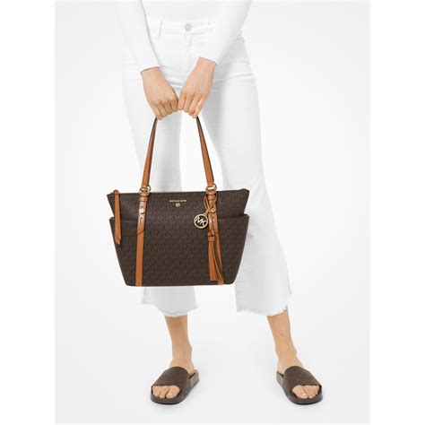 michael kors top zip shoulder tote|Michael Kors sullivan medium tote.